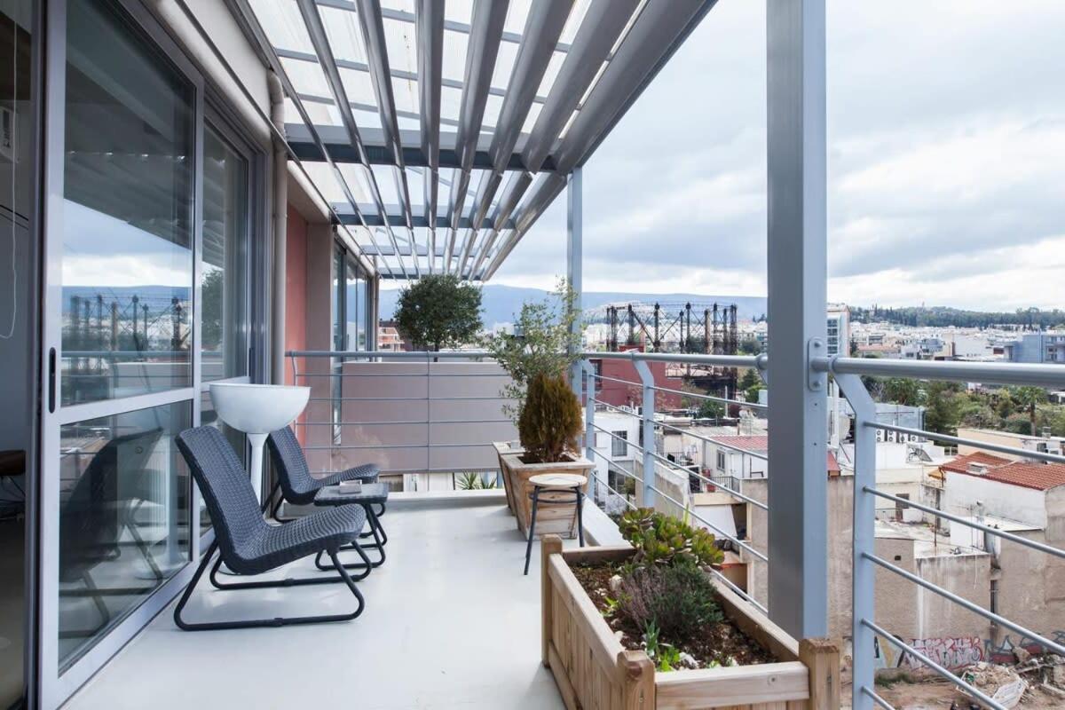 Penthouse With 360 View Of Athens And Private Gym Apartment Ngoại thất bức ảnh